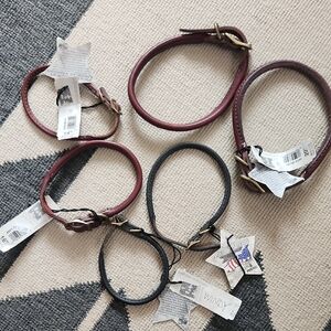 Lot Of Leather Dog Collars -
